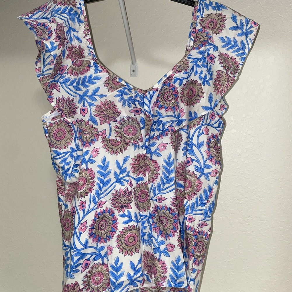 Medium J. Crew Floral Blouse